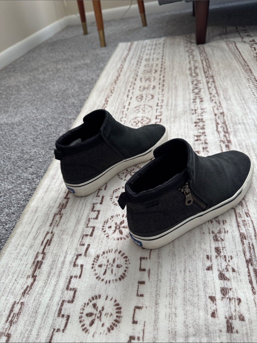 Keds Black High-Top Suede Platform Sneakers - Picture 3 of 8